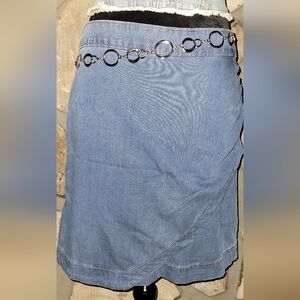 White House Black Market Blue Denim Skirt
